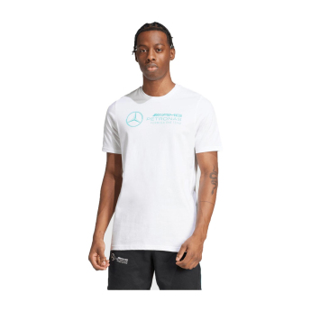 Mercedes AMG Petronas koszulka męska Logo white F1 Team 2025