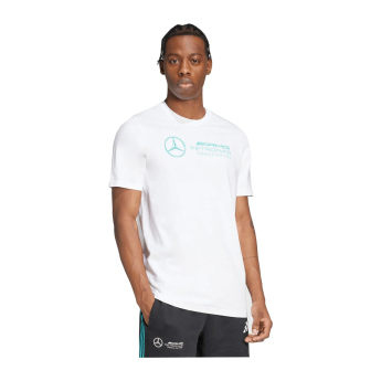 Mercedes AMG Petronas koszulka męska Logo white F1 Team 2025