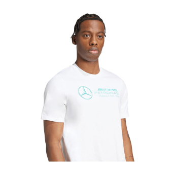 Mercedes AMG Petronas koszulka męska Logo white F1 Team 2025