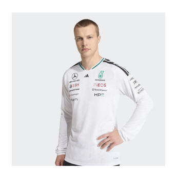 Mercedes AMG Petronas męska koszulka z długim rękawem white official Teamline Replica F1 Team 2026