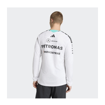 Mercedes AMG Petronas męska koszulka z długim rękawem white official Teamline Replica F1 Team 2026