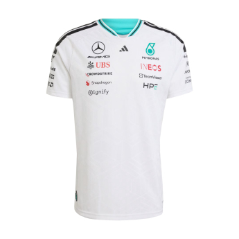 Mercedes AMG Petronas koszulka męska white official Teamline Replica F1 Team 2026