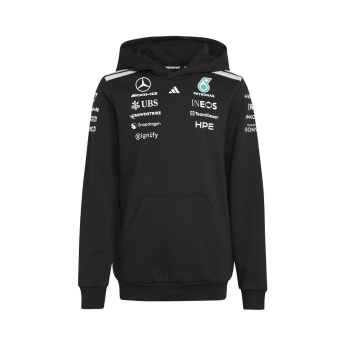 Mercedes AMG Petronas dziecięca bluza z kapturem black official Teamline Replica F1 Team 2026