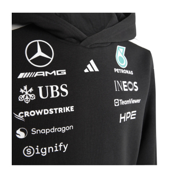 Mercedes AMG Petronas dziecięca bluza z kapturem black official Teamline Replica F1 Team 2026
