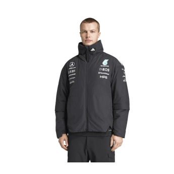 Mercedes AMG Petronas męska kurtka z kapturem Rain black F1 Team 2026