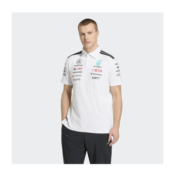 Mercedes AMG Petronas męska koszulka polo white official Teamline Replica F1 Team 2026