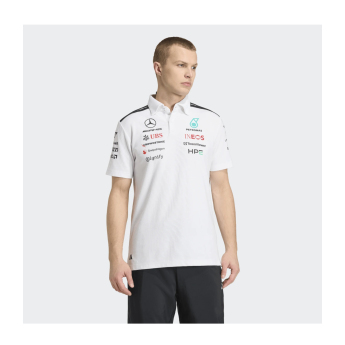 Mercedes AMG Petronas męska koszulka polo white official Teamline Replica F1 Team 2026
