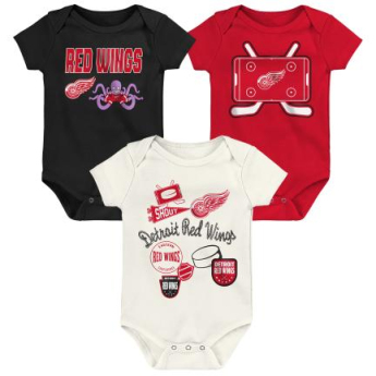 Detroit Red Wings body dziecięce Littlest Player 3Pk Creeper Se