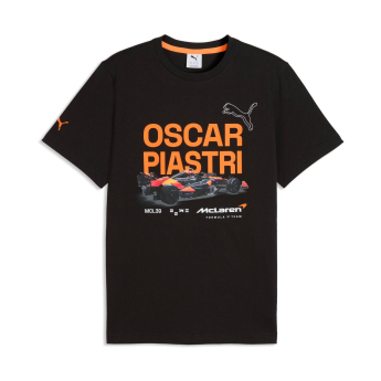 McLaren Honda koszulka męska Oscar Piastri black F1 Team 2026