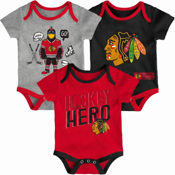 Chicago Blackhawks body dziecięce 3 pcs Triple Clappers Creeper