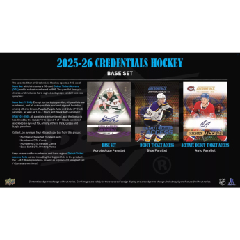 NHL pudełka karty hokejowe NHL 2025-26 Upper Deck Credentials Hobby Box