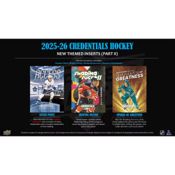 NHL pudełka karty hokejowe NHL 2025-26 Upper Deck Credentials Hobby Box
