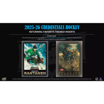 NHL pudełka karty hokejowe NHL 2025-26 Upper Deck Credentials Hobby Box