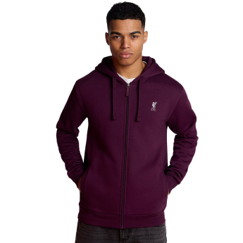 Liverpool męska bluza z kapturem Zip Thru cherry