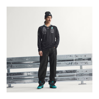 Mercedes AMG Petronas męska koszulka z długim rękawem black official Teamline Replica F1 Team 2026