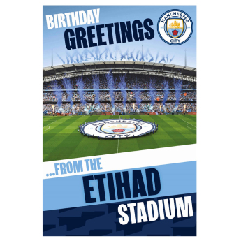 Manchester City życzenia urodzinowe Pop-Up Birthday Card