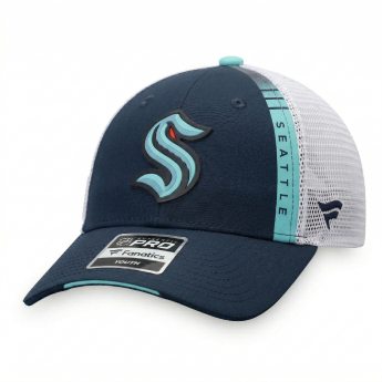 Seattle Kraken dziecięca czapka baseballowa NHL 2022 Draft Authentic Pro On Stage Trucker Adjustable