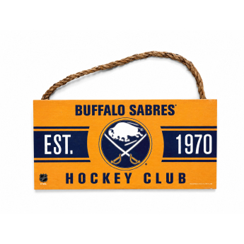 Buffalo Sabres tablica na ścianę NHL Wood Sign With Rope