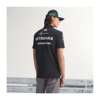 Mercedes AMG Petronas męska koszulka polo black official Teamline Replica F1 Team 2026