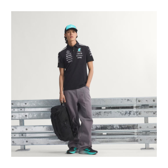 Mercedes AMG Petronas męska koszulka polo black official Teamline Replica F1 Team 2026