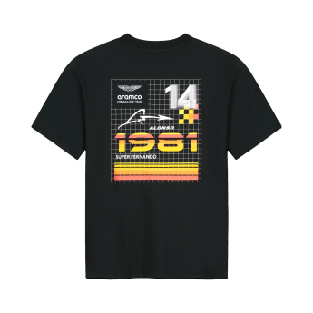 Aston Martin koszulka męska Fernando Alonso Barcelona black F1 Team 2026