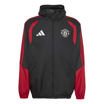 Manchester United męska kurtka z kapturem allweather black