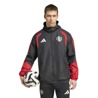 Manchester United męska kurtka z kapturem allweather black