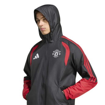 Manchester United męska kurtka z kapturem allweather black