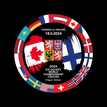 Reprezentacje hokejowe krążek Ice Hockey World Championship Czechia MS 2024 Dueling 18.5.2024 Canada vs. Finland