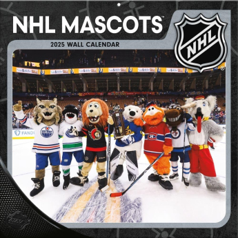 NHL produkty kalendarz Mascots 2025 Wall Calendar