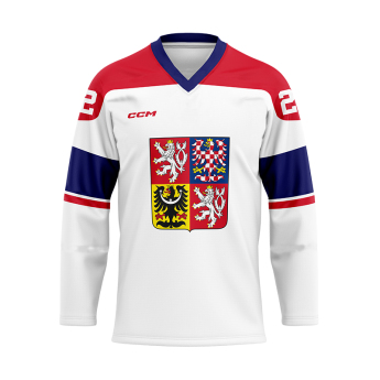 Reprezentacje hokejowe hokejowa koszulka meczowa Fan Petr Mrázek CCM Czech republic white