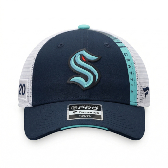 Seattle Kraken dziecięca czapka baseballowa NHL 2022 Draft Authentic Pro On Stage Trucker Adjustable