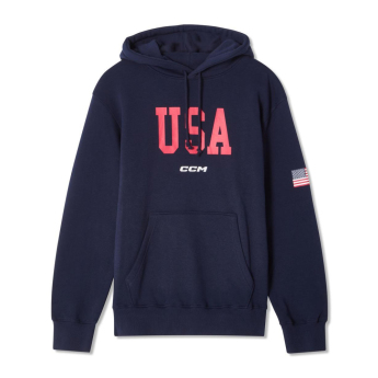 Reprezentacje hokejowe męska bluza z kapturem USA Flag navy