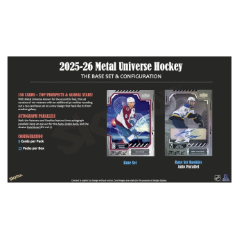 NHL pudełka karty hokejowe NHL 2025-26 Upper Deck Skybox Metal Universe Hobby Box