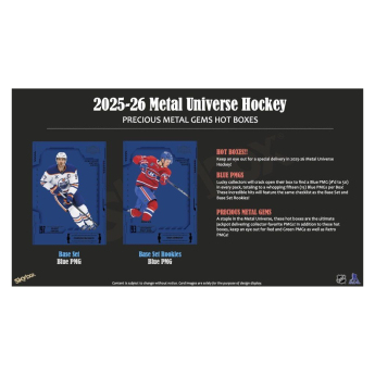 NHL pudełka karty hokejowe NHL 2025-26 Upper Deck Skybox Metal Universe Hobby Box