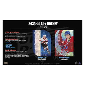 NHL pudełka karty hokejowe NHL 2025-26 Upper Deck SPx Hockey Hobby Box
