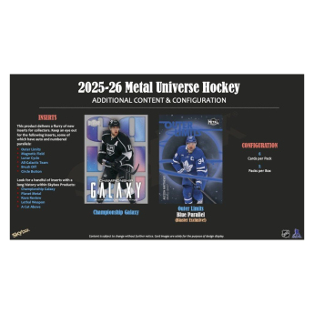 NHL pudełka karty hokejowe NHL 2025-26 Upper Deck Skybox Metal Universe Blaster Box