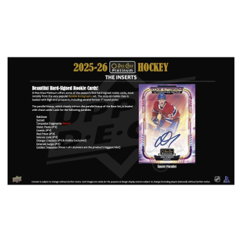 NHL pudełka karty hokejowe NHL 2025-26 Upper Deck O-Pee-Chee Platinum Hobby Box