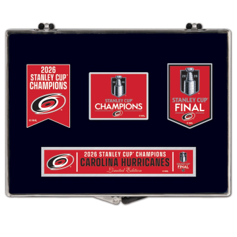 Carolina Hurricanes pineska NHL 2026 Stanley Cup Champions Three-Piece Collector Pin Set
