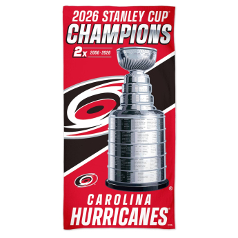 Carolina Hurricanes ręcznik plażowy NHL 2026 Stanley Cup Champions Spectra