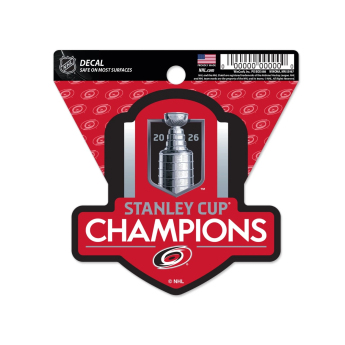 Carolina Hurricanes naklejka NHL 2026 Stanley Cup Champions Multi Decal