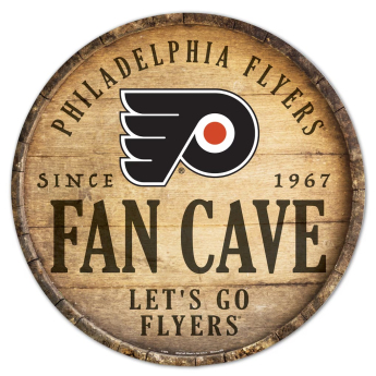 Philadelphia Flyers tablica na ścianę Fan Cave Circular Wood Sign