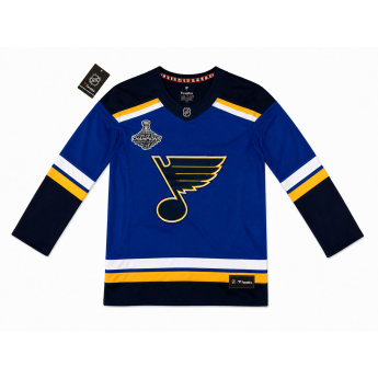 St. Louis Blues dziecięca koszulka meczowa NHL Premier Home Stanley Cup Champions 2019 Patch