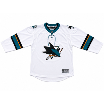 San Jose Sharks dziecięca koszulka meczowa NHL Premier White Away Laces