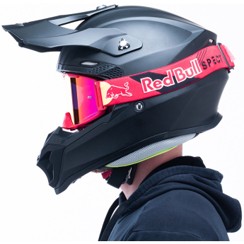 Red Bull Racing gogle motocrossowe STRIVE S red with red lenses