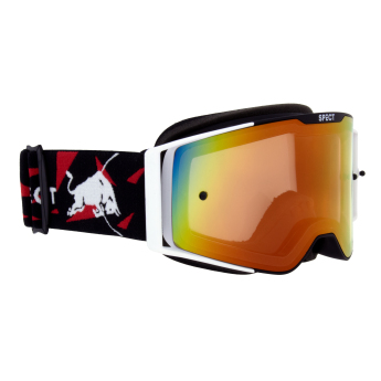 Red Bull Racing gogle motocrossowe TORP, black and white with red glass