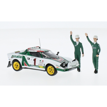 Samochody i motocykle model 1/43 Lancia Stratos HF, No.1, Alitalia, Rallye WM, Rallye Monte Carlo, Winner Rally Monte Carlo series with figurines, S.Munari/S.Maiga, 1977