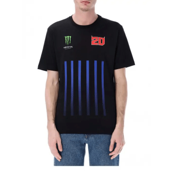 Triko Fabio Quartararo Monster Energy Stripes černé