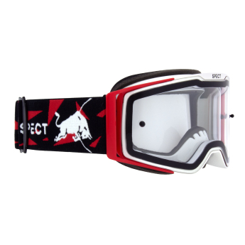 Red Bull Racing gogle motocrossowe TORP white and red with clear glass