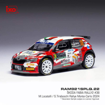 Samochody i motocykle model 1/18 Škoda Fabia Rally2 2024 N.38 M. Locatelli - Rally Monte Carlo
